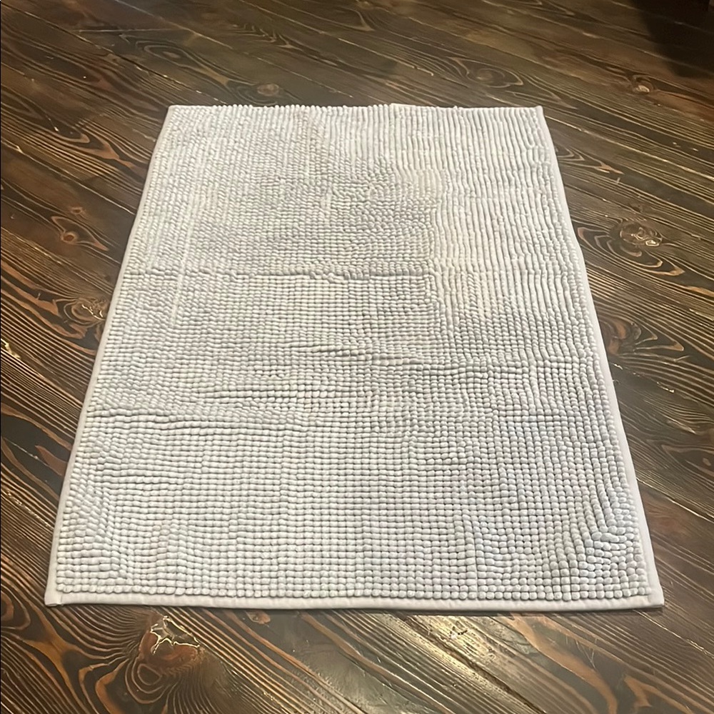Light Blur Bath Mat with Waffle Texture
